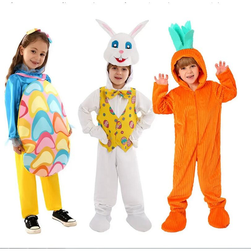 Kids Carrot Rabbit Costume Boy Girls Easter Bunny Cosplay Jumpsuit Funny Easter Eggs Outfits Child Halloween Carnival Costumes Shopee Philippines