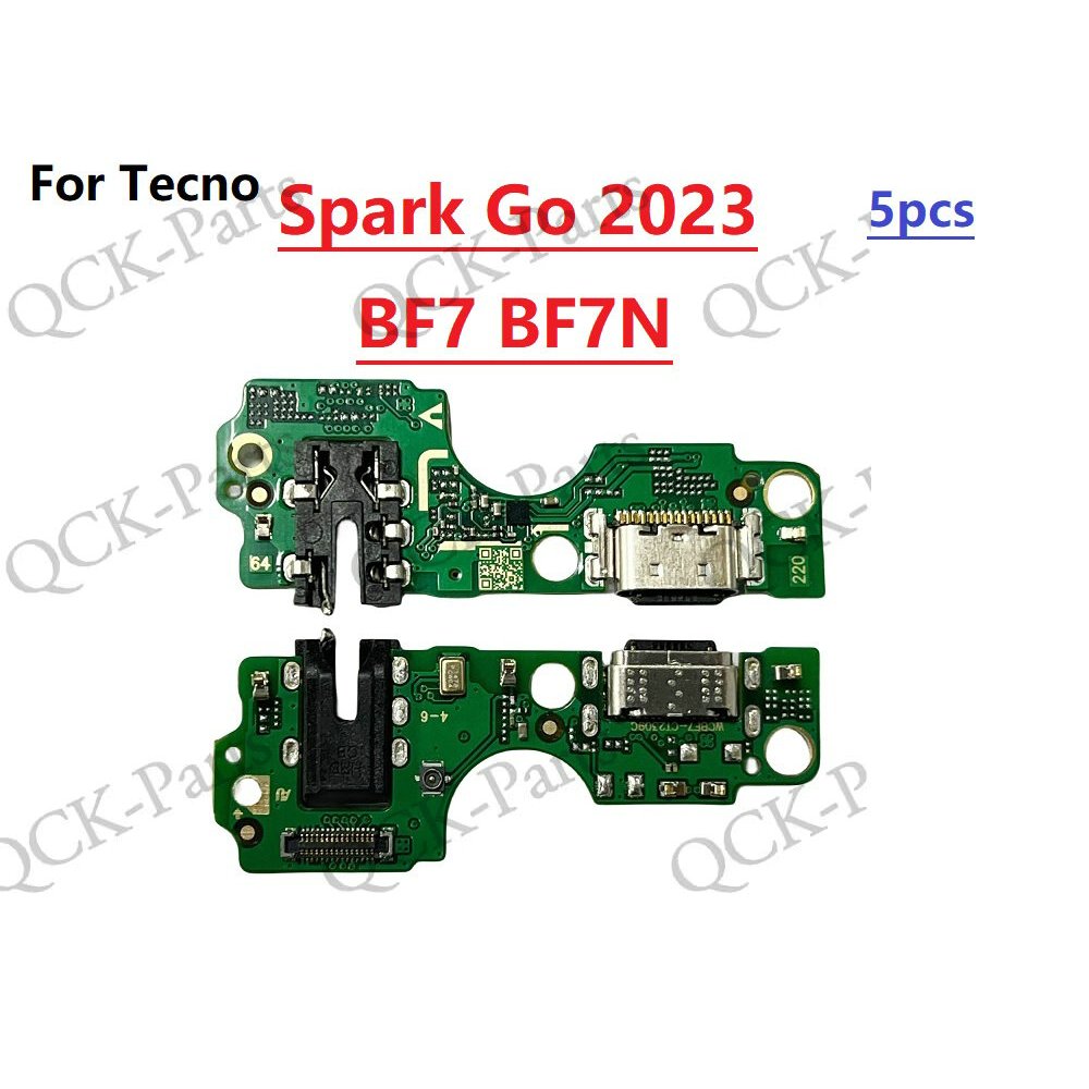 For Tecno Spark Go 2023 Bf7 Bf7n Charger Type C Usb Charging Port Dock Connector Board Flex