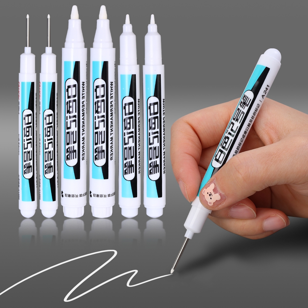 3Pcs Marker Pen Graffiti Waterproof Permanent Pencil For Plastic Leather  Glass Stone Metal Ceramic Woodworking DIY Coloring Tool