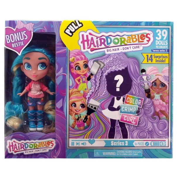 Hairdorables Series 3 Doll Noah Bonus Bestie 2 Pack by Just Play