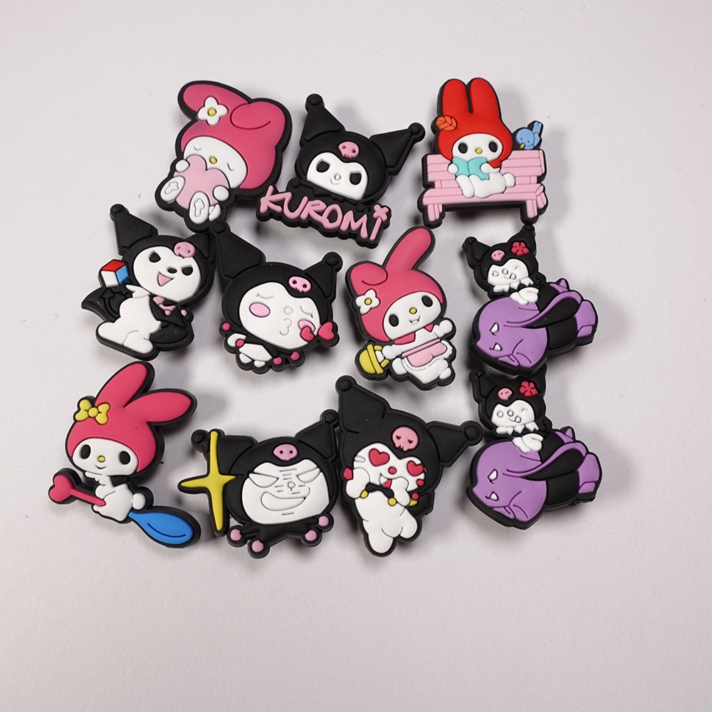 Kuromi Melody Croc Charms Set Sandals Jibbitz Sanrio Shopee Philippines