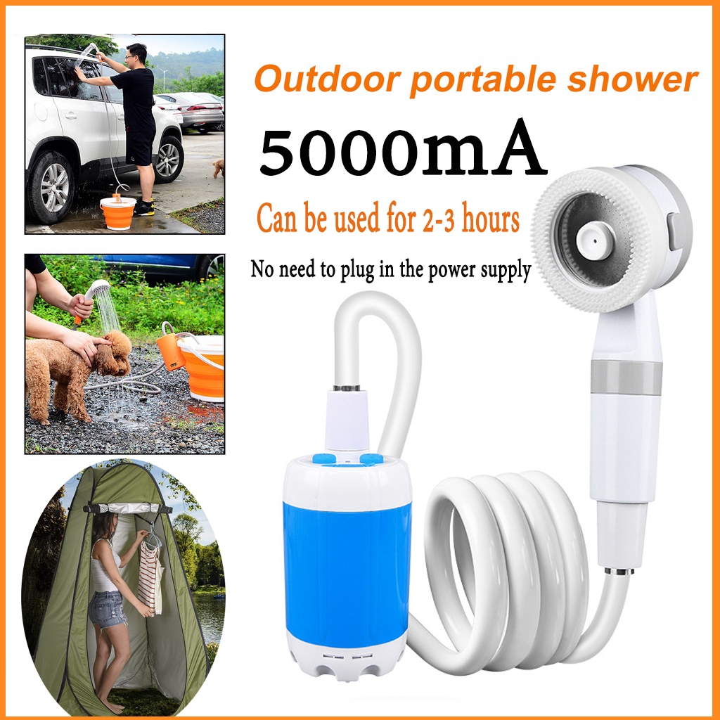 5000MA Portable shower Pumping Shower Outdoor Camping Shower Portable ...