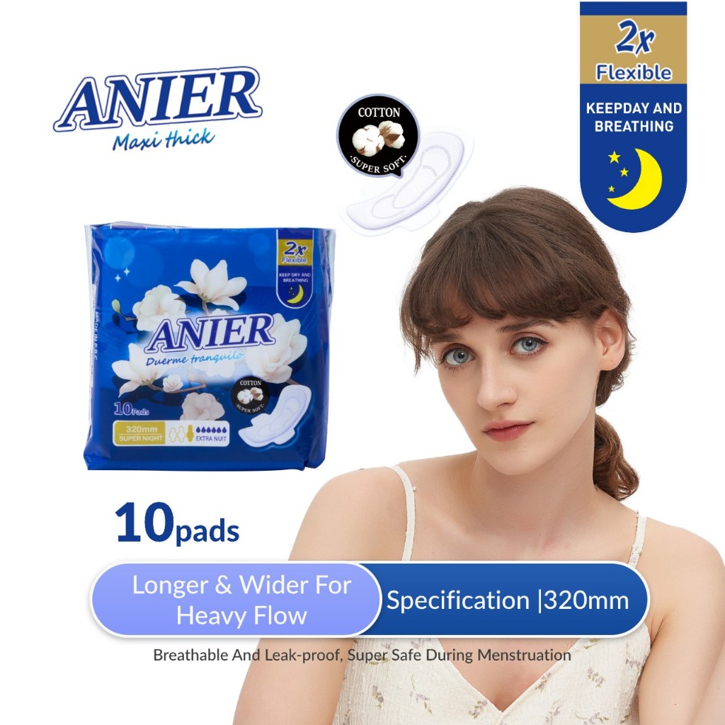 All Night Extra Long with Wings Sanitary Napkin 10s Heavy Flow,Fast