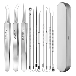 [Dual Ended] 7PCS Blackhead Remover, Comedone Pimple Extractor, Acne  Whitehead Blemish Removal Kit, Professional Stainless Steel Clean Tool, for  Face