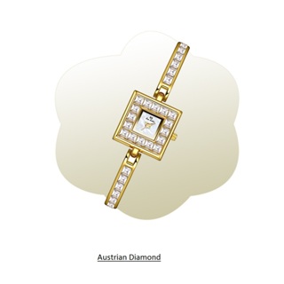 BS Light Luxury Popular Female Small Square Fritillaria Dial Watch ...