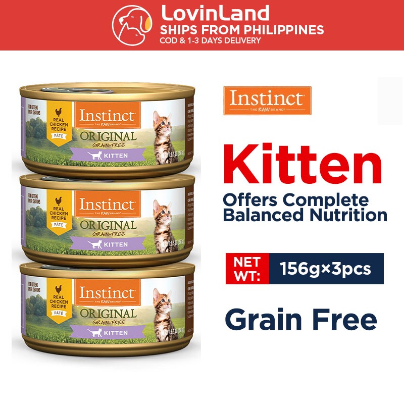 Instinct Original Canned Kitten Food 156g (Case of 3) Shopee