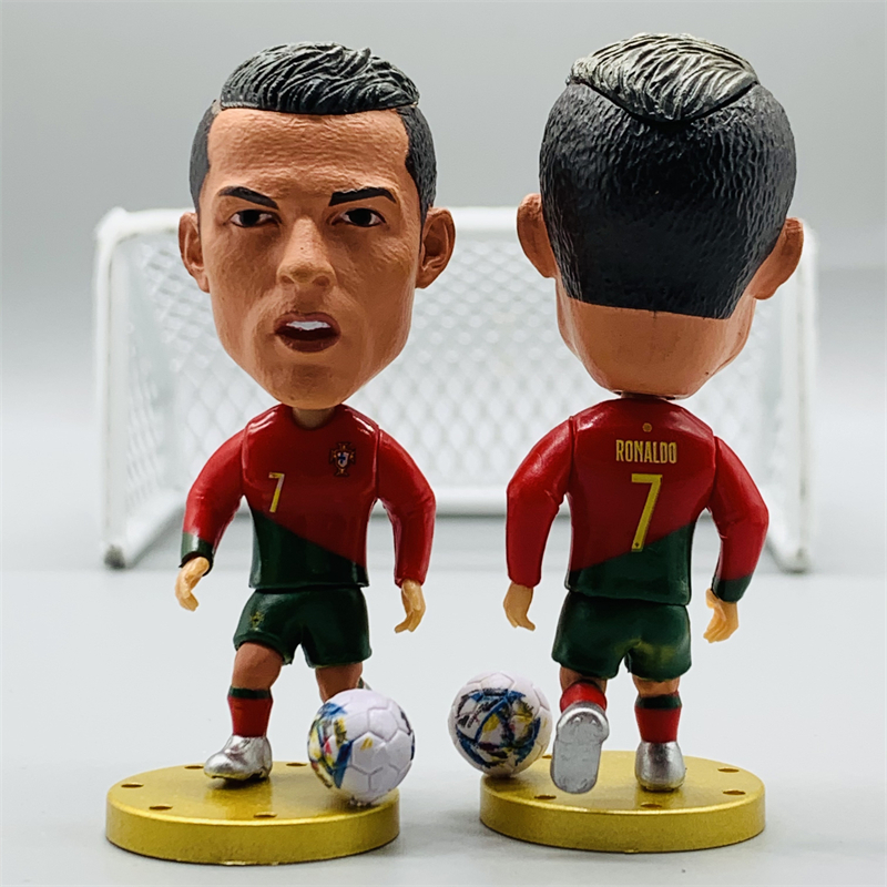 Football Star Figurines Portugal Team Player C.Ronaldo Dolls Red Kit ...