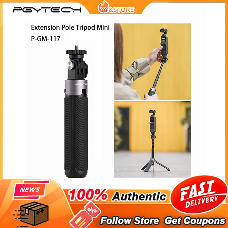 【NEW】PGYTECH Extension Pole Tripod 40cm Selfie stick For GoPro Hero  13/12/11/10 Insta360 DJI POCKET Action Camera Accessories
