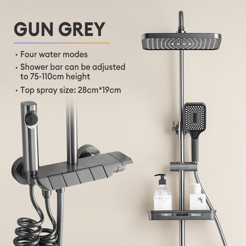 KEVE High Quality 4 in 1 Stainless Steel Hot and Cold Shower Set for