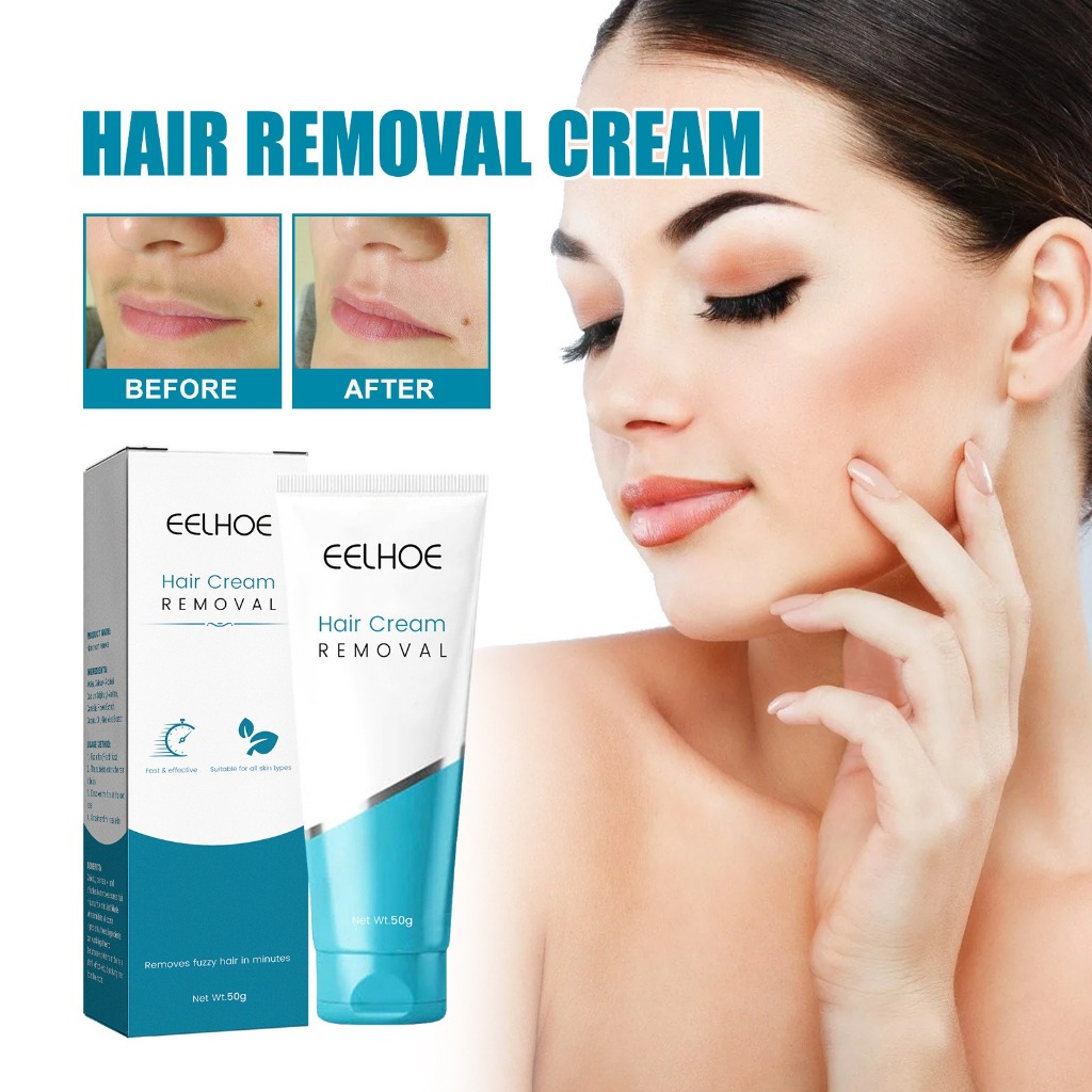 EELHOE 100% Natural Hair Removal Cream Face And Full Body Rapid Hair ...