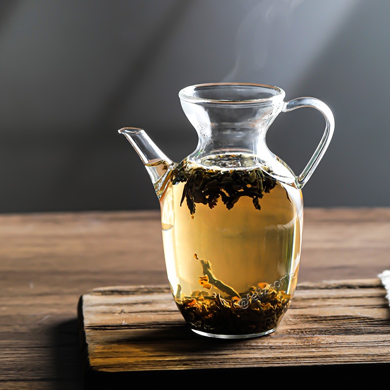 Simple Heat-Resistant Glass Mini Handmade Teapot Single Pot with Filter ...