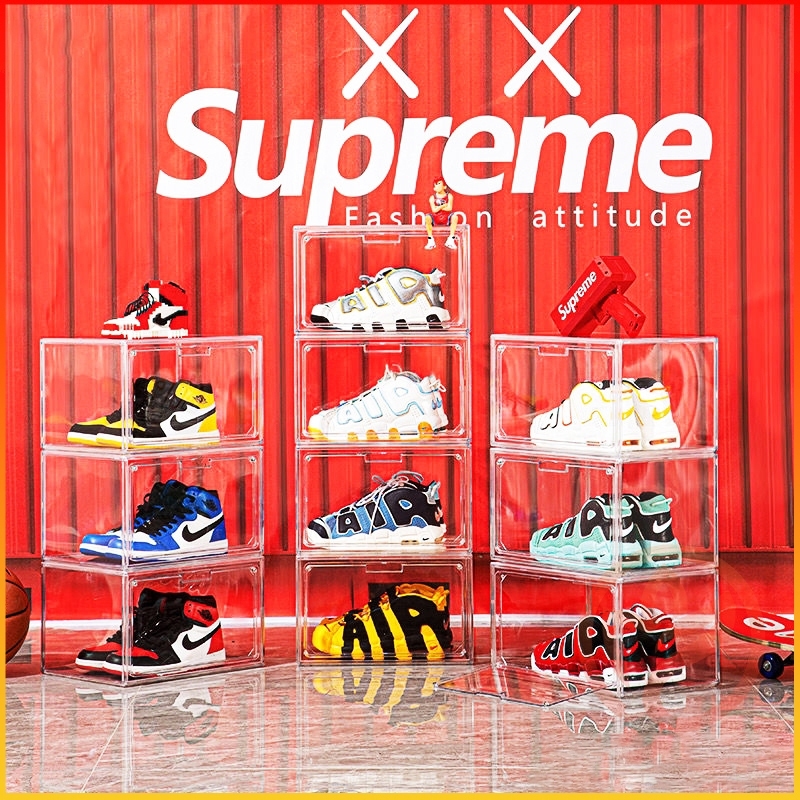 High quility Shoe Box clear Stackable Magnetic Shoe Rack transparent ...