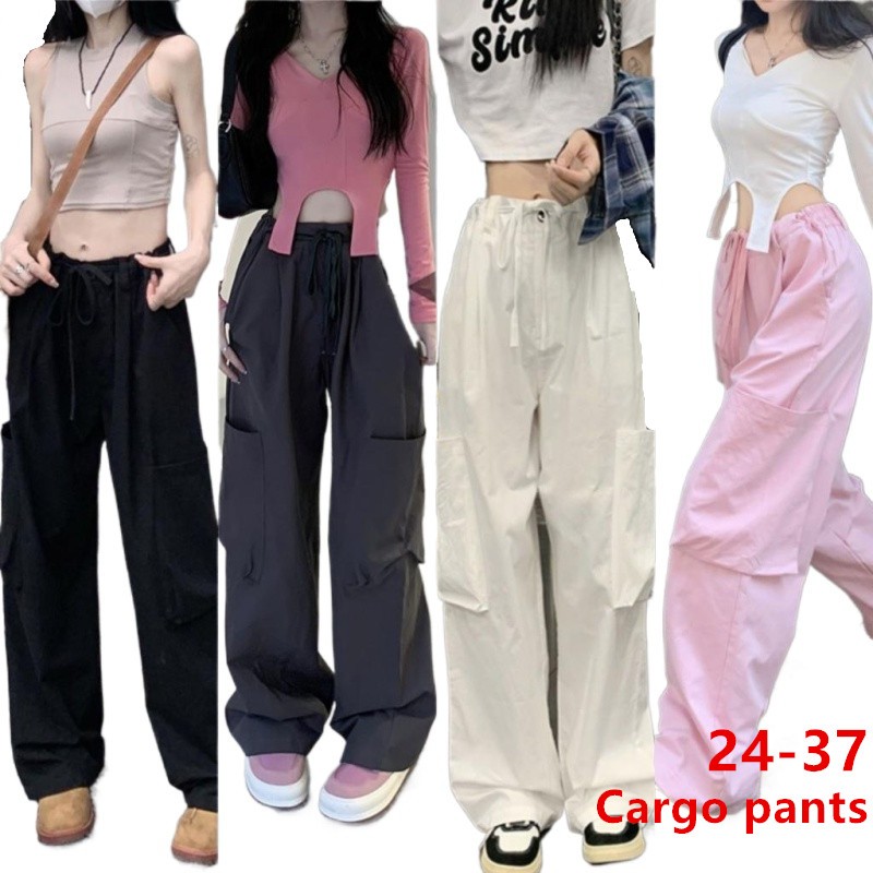 24-37 plus size Tie Cargo pants pantalon hiphop Hip hop jazz pants ...