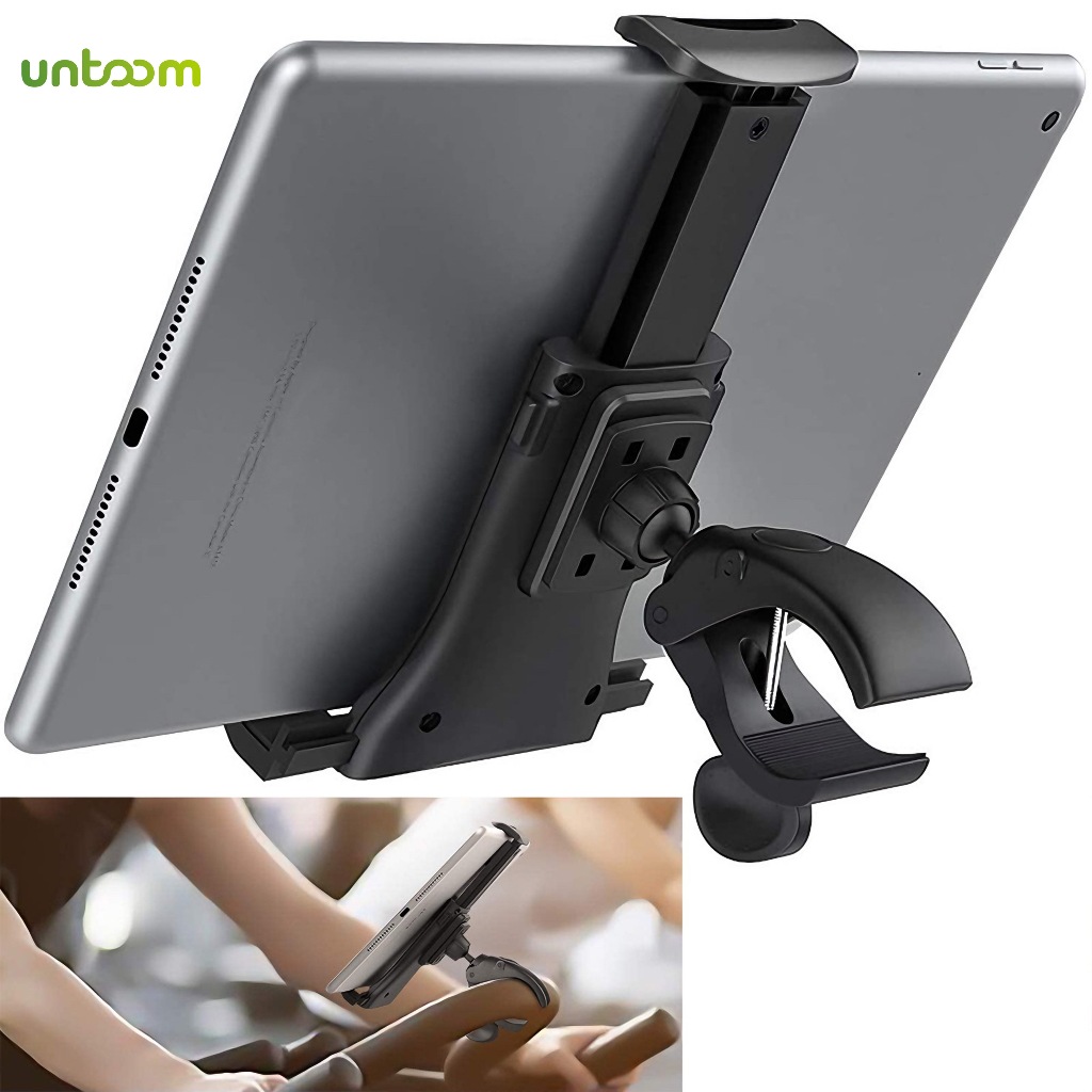 Untoom Bike Tablet Holder Indoor Gym Treadmill Handlebar Bracket Stand for  Tablet Mobile Phone Support For 4-12inch Devices iPad