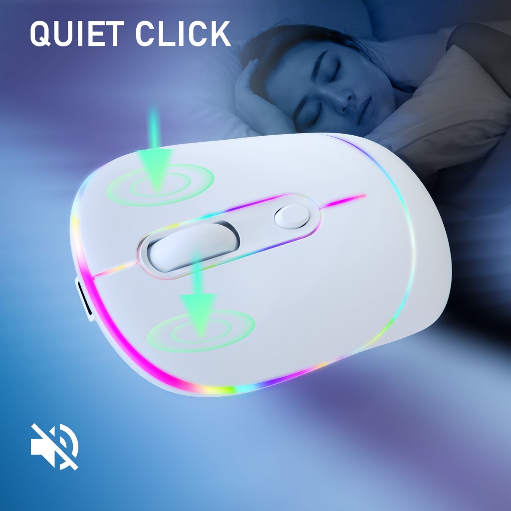 SOLAKAKA SM15 Wireless Mouse Rechargeable Computer Mice with RGB Lights ...