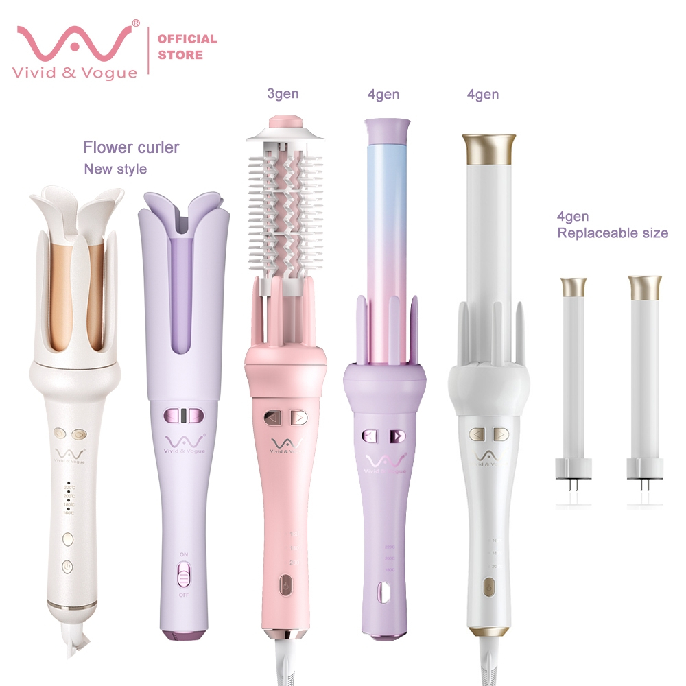 Vivid Vogue Automatic Hair Curler Anti Scald Design Ceramic Iron Big Wave Curler Shopee 