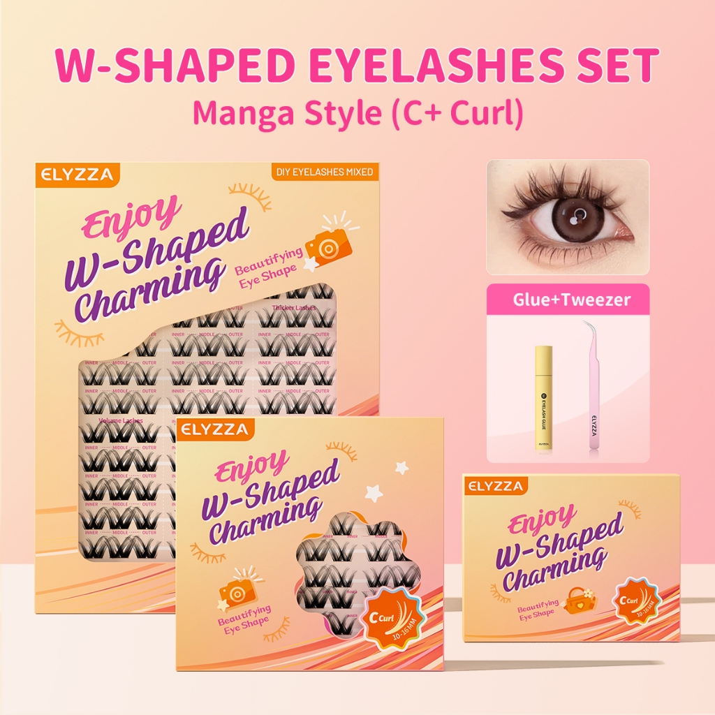 [BIG Coupons] Elyzza Wshaped Mixed Sizes DIY Eyelashes Extensions Set