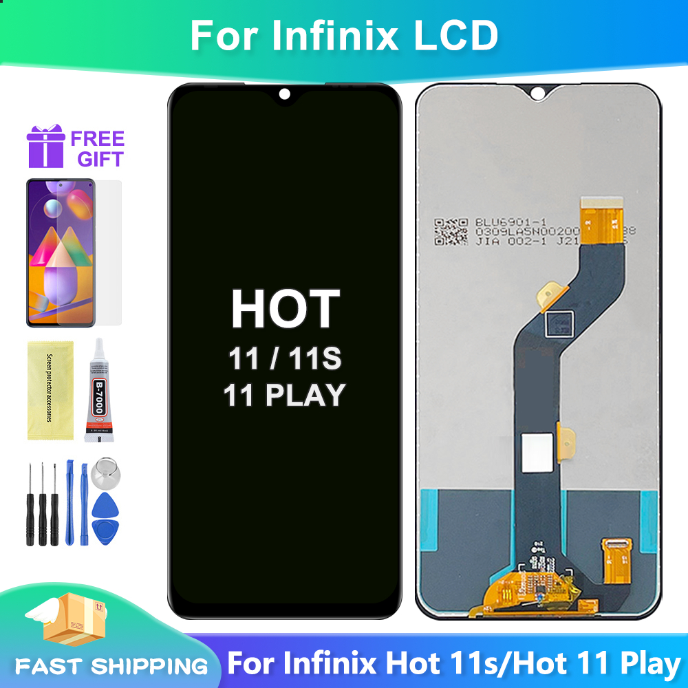 Nuovo Schermo per Infinix Hot 11 X662 X662B Display LCD Touch Panel Assembly Hot 11 2022 X675 Schermo LCD Hot 11 G37 X689F Assembly (Hot 11 2022 X675