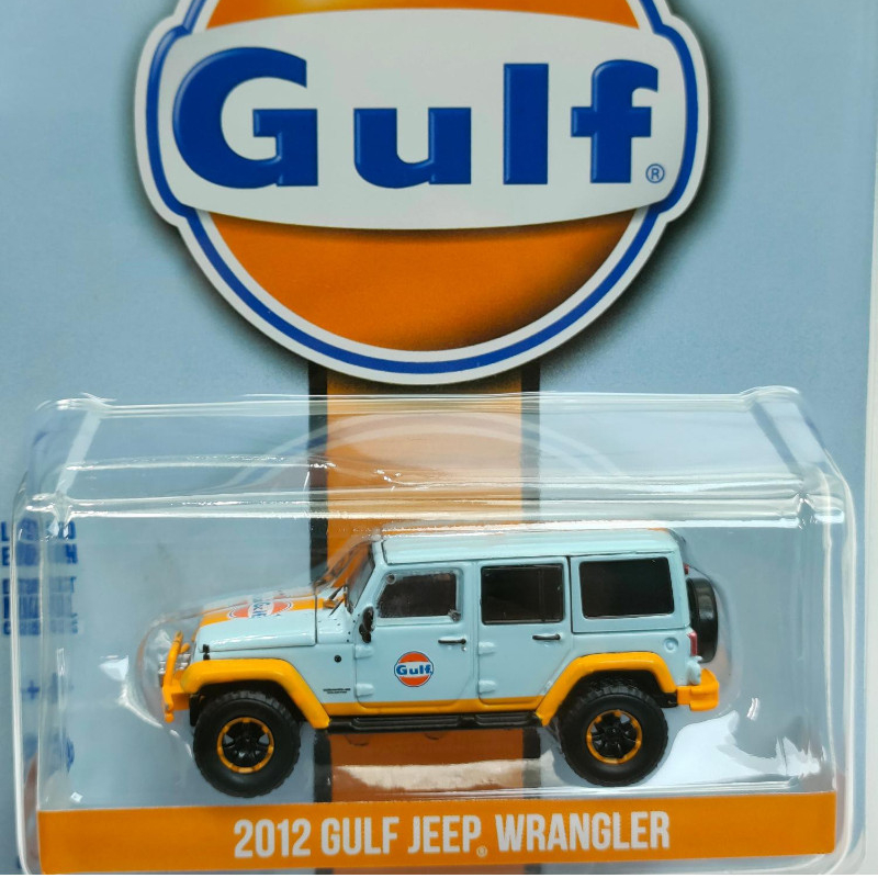 1 64 2012 GULF JEEP WRANGLER High Simulation Diecast Metal Alloy Model Car kids toys collection gifts W9