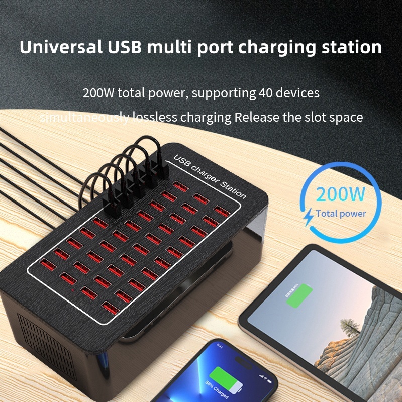 40 ports multi port usb charger station 30port 20 10 USB HUB 200W ...