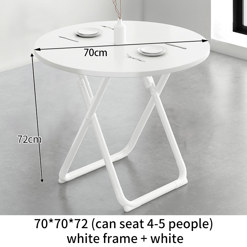 【flash deals】Folding Table Round Foldable Table Dinner Desk Outdoor