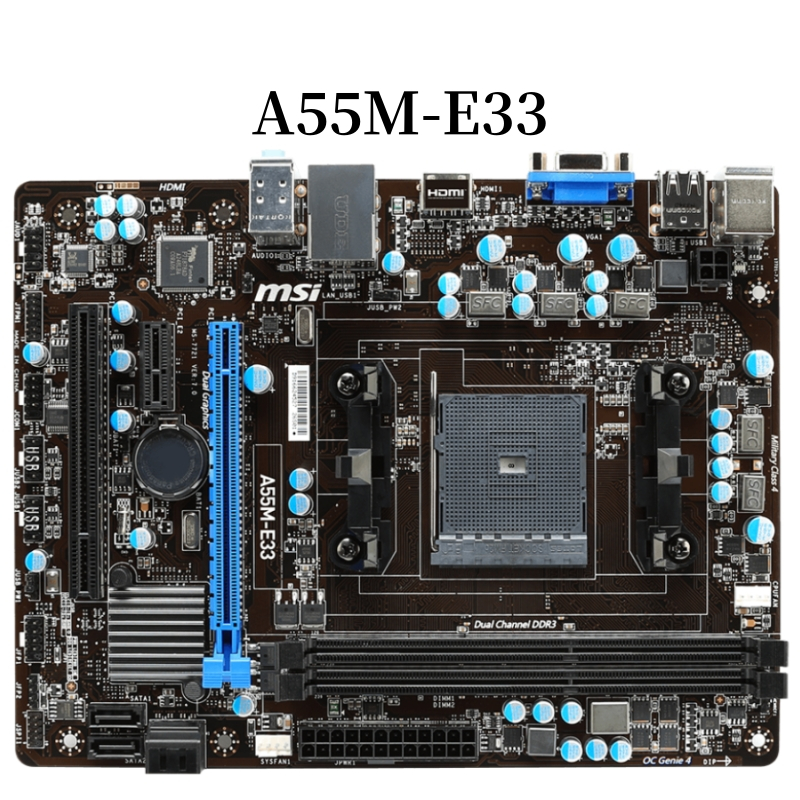 Used MSI A68HM-E33 V2 A55M-E33 A88XM-E35 A58 68HM-P33 V2 Motherboards ...