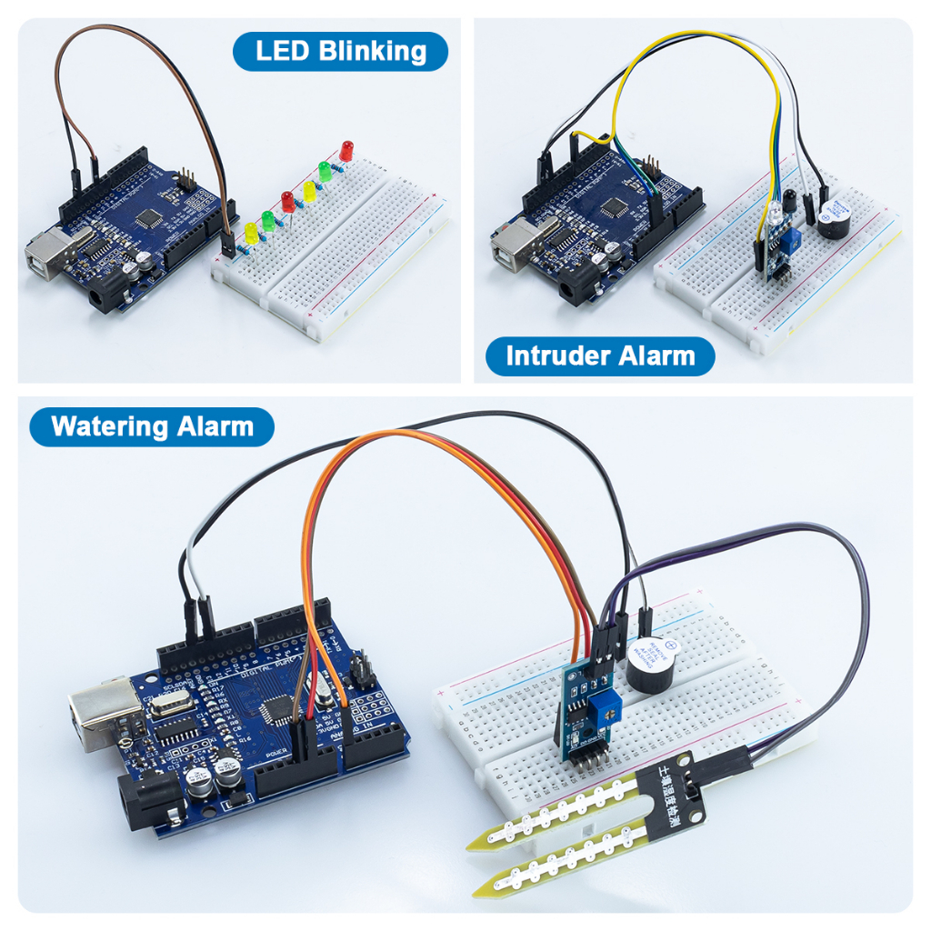 Arduino Uno R3 With Tutorial Code Breadboard Jumper Wire Led Diodes ...