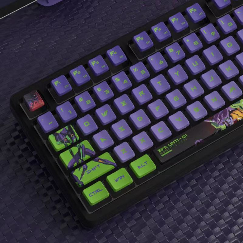 【Keycap Only】EVA 01 Keycap 122 keys Four Side Black Transparent OEM ...