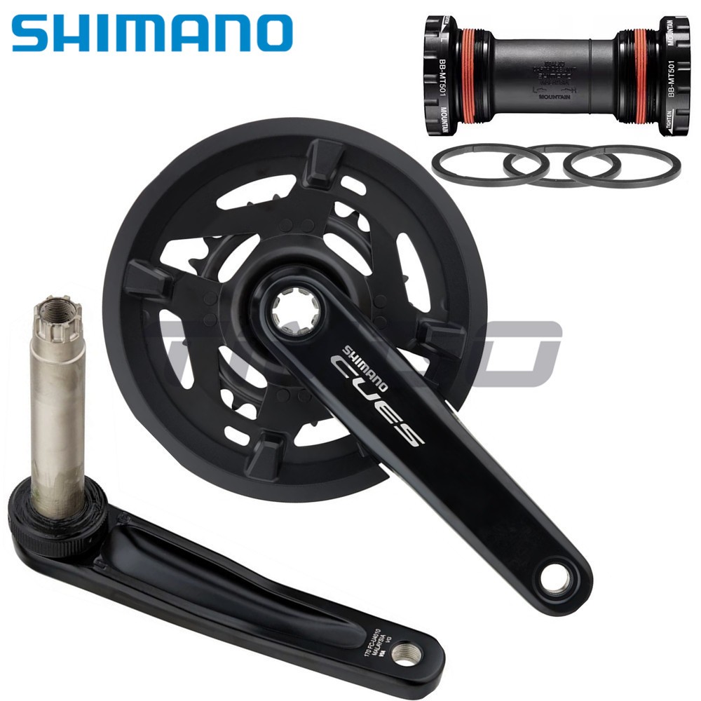 Pédalier VTT Shimano CUES FC-U4010-2 Double Plateau 46-30 - 9/10 Vitesses - Neuf Sous Emballage