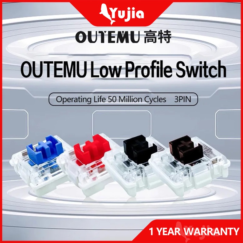 10PCS OUTEMU OTM Low Profile Switch Black Red Blue Brown 3 pins for ...