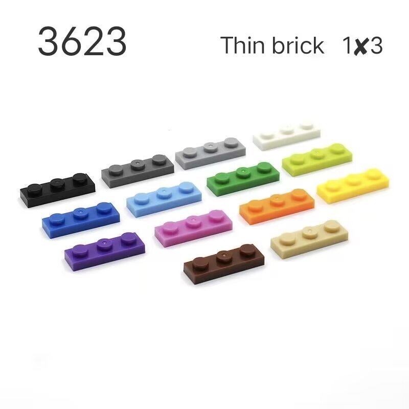 Diy Small Particles 3623 Compatible Lego Parts 1x3 Thin Brick Assembly ...