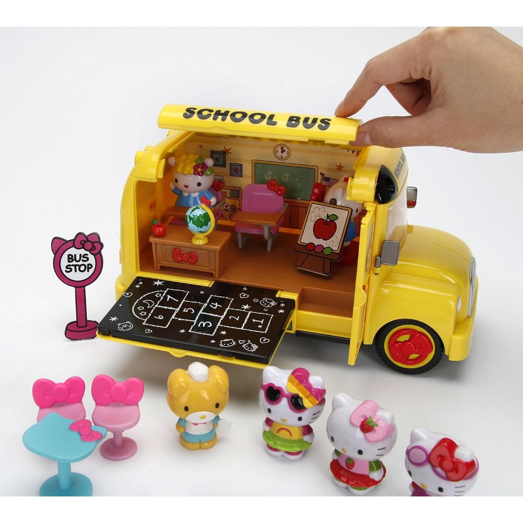 Jada Toys Hello Kitty Deluxe School Bus Playset