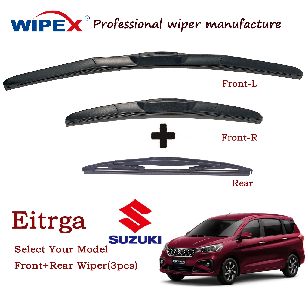 (Front+Rear 3pcs) Suzuki ERTIGA Wiper Blade Set for (Select Your Model