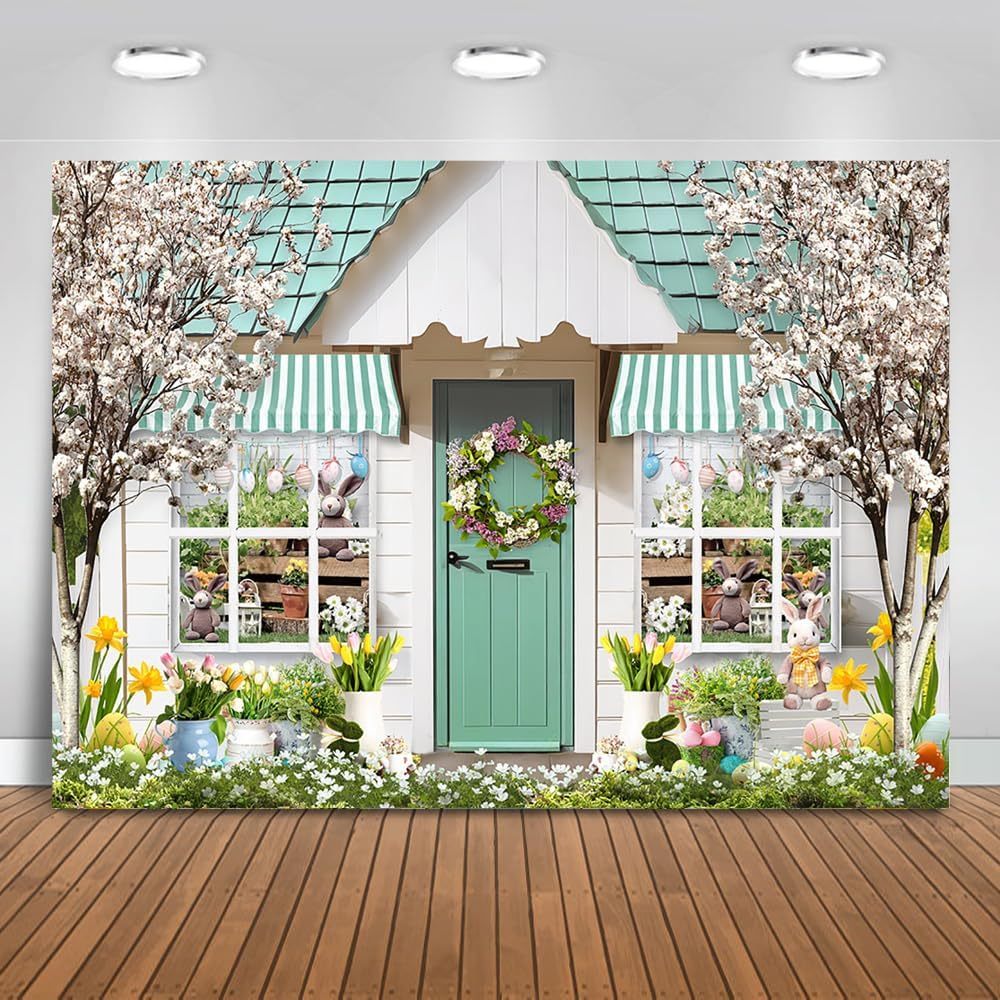 5x3ft Easter Photography Backdrop Blooming Floral Shoppe Background ...