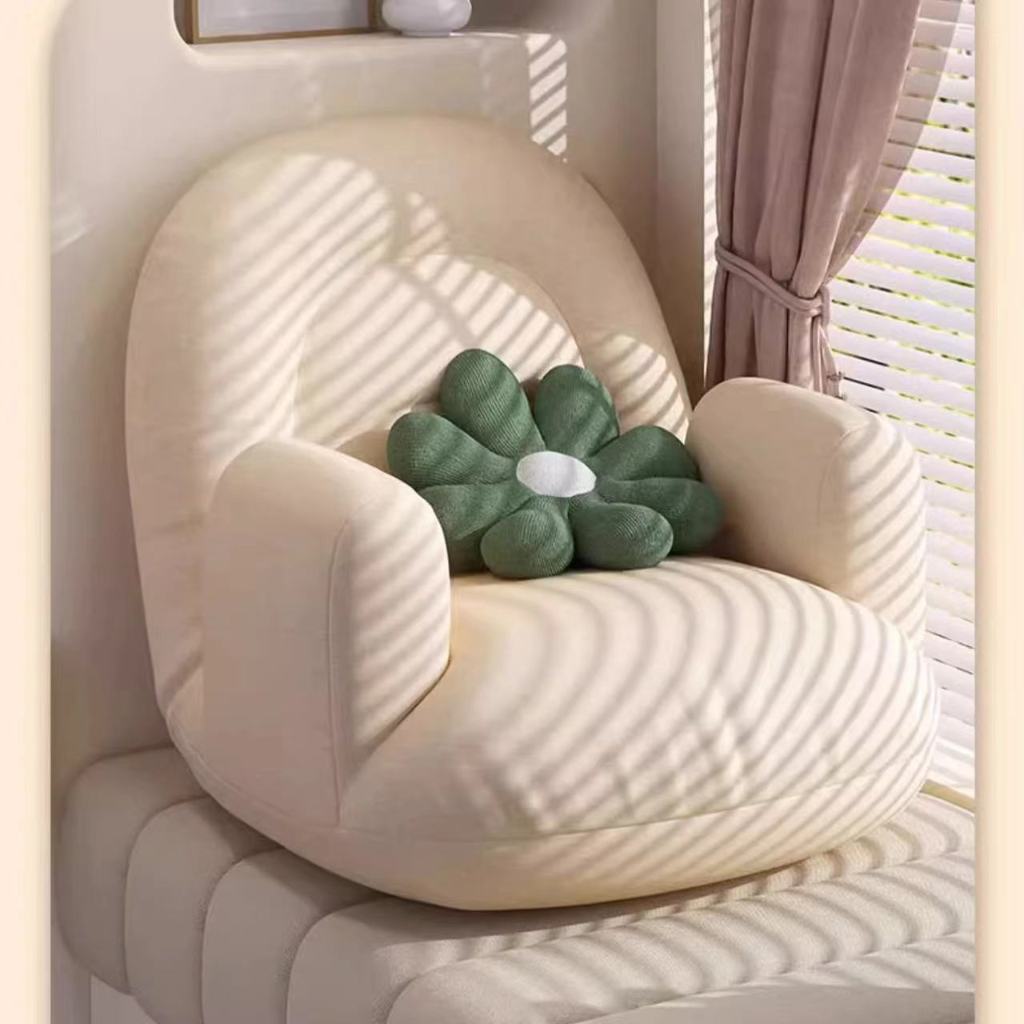 Lazy Sofa Single Chair Bay Window Cushion Girls Bedroom Bed Back Chair  Small Apartment Influencer