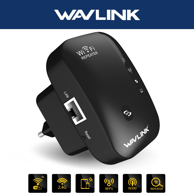 WAVLINK N300 WiFi Repeater/Range Extender with 3dBi Internal Antennas ...