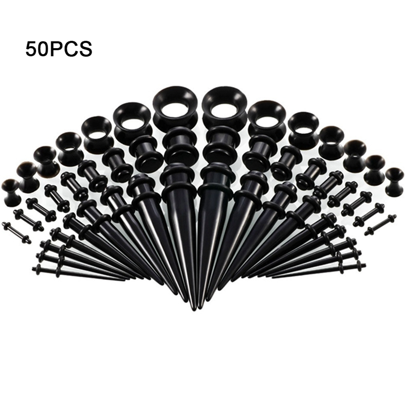Ear Stretching Kit 50Pieces Ear Gauges Expander Set Acrylic Tapers and ...
