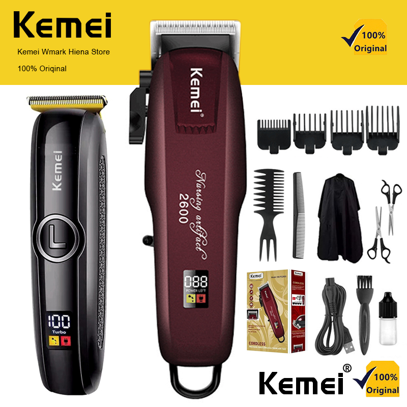 KEMEI Hair Clippers For Men, Professional Adjustable Electric Hair Cutting Kits With