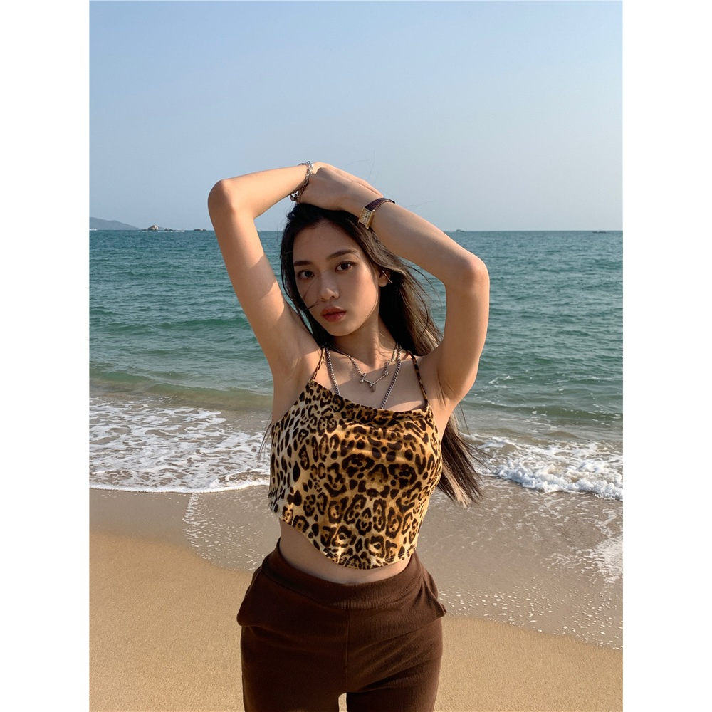 Crop Top Leopard Print Bralette Top Dolce Gabbana Leopard-print