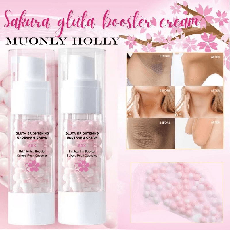 Muonly Holly Sakura Underarm Whitening Cream Body Lotion Pearl Moisturizer 30g Skin Care Beauty