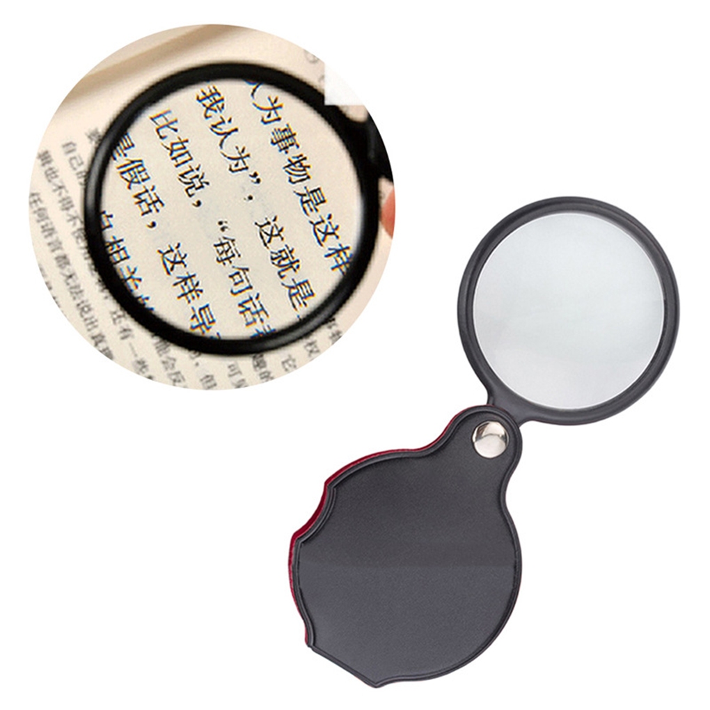 Mini Magnifier 8x Foldable Pocket Magnifier Portable 50mm Jewelry ...