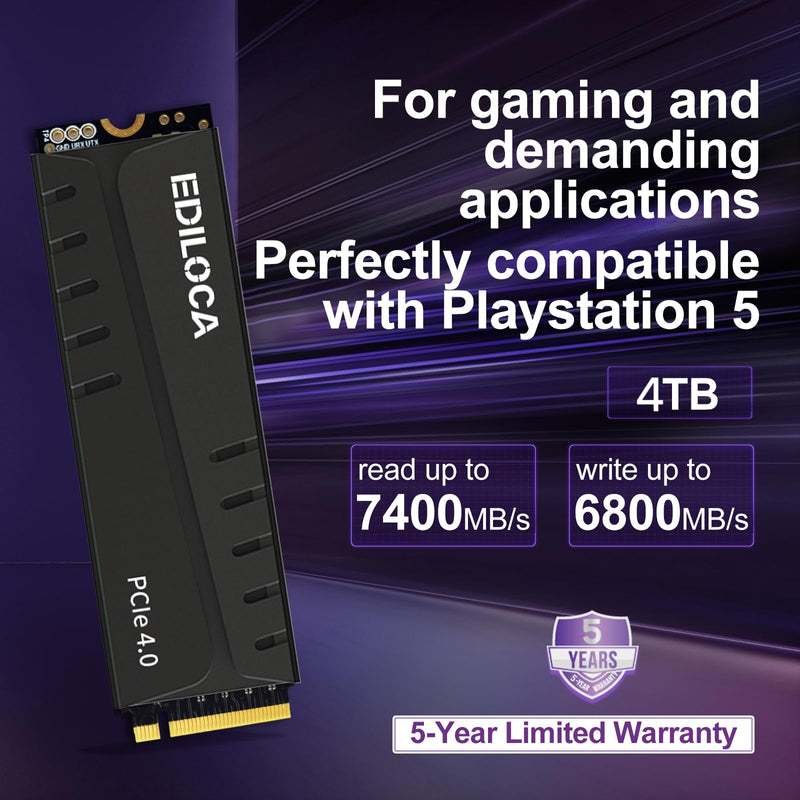 Ediloca EN855 500GB/1TB/2TBwith DRAM and Heatsink NVMe PCIe Gen4