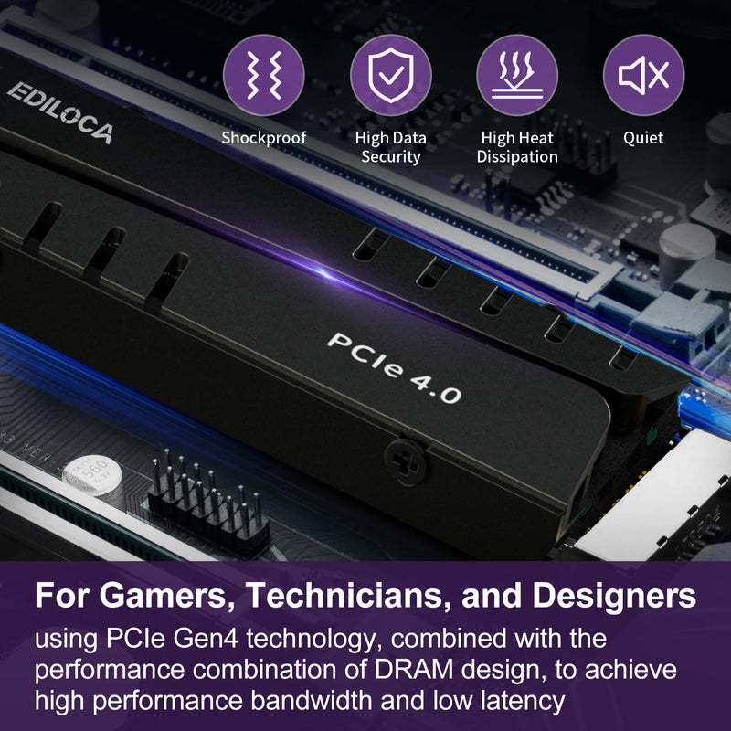 Ediloca EN855 500GB/1TB/2TBwith DRAM and Heatsink NVMe PCIe Gen4