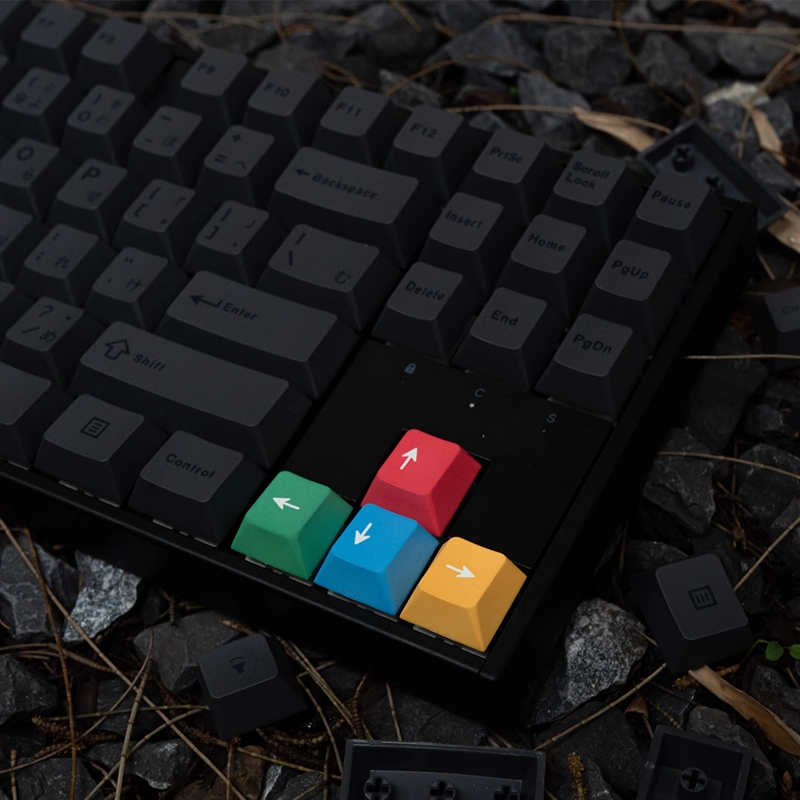 【Keycap Only】Minimalist Black Keycap 130 keys Cherry Profile PBT Dye ...