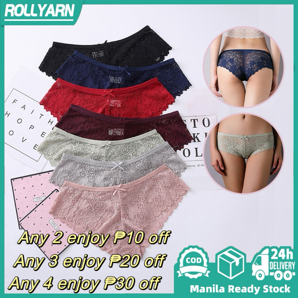 Women's Fashion Solid Color Lace Up Panties