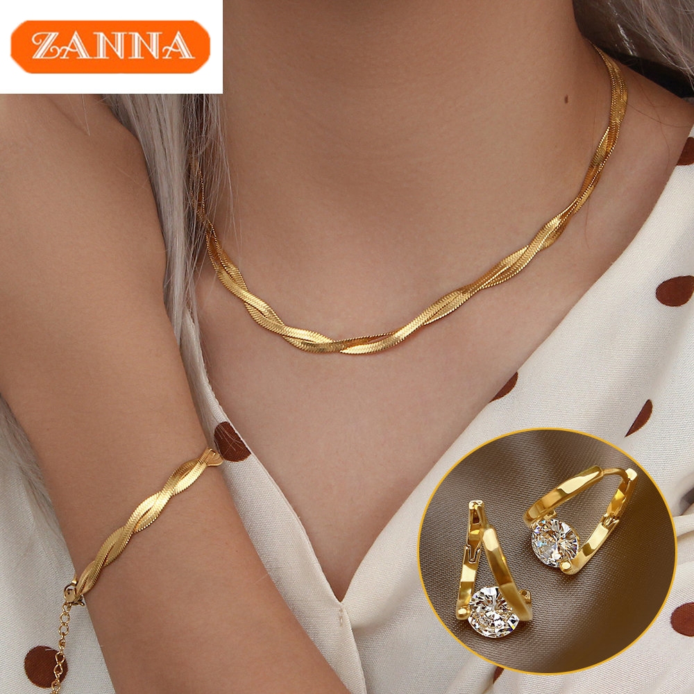 Original 24k Saudi Gold pawnable women's necklace Love titanium ...