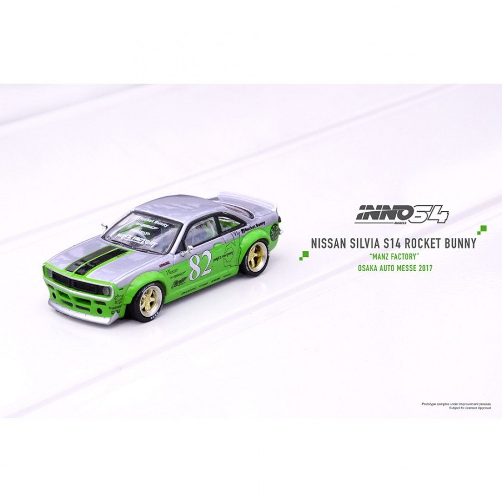 Inno64 IN64-S14B-MFOAM 1/64 NISSAN SILVIA S14 ROCKET BUNNY MANZ FACTORY ...