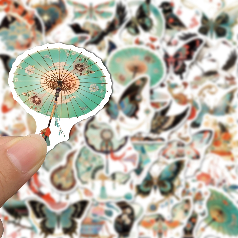 50pcs Chinese China-Chic Spring Vintage Series Cartoon Stickers ...