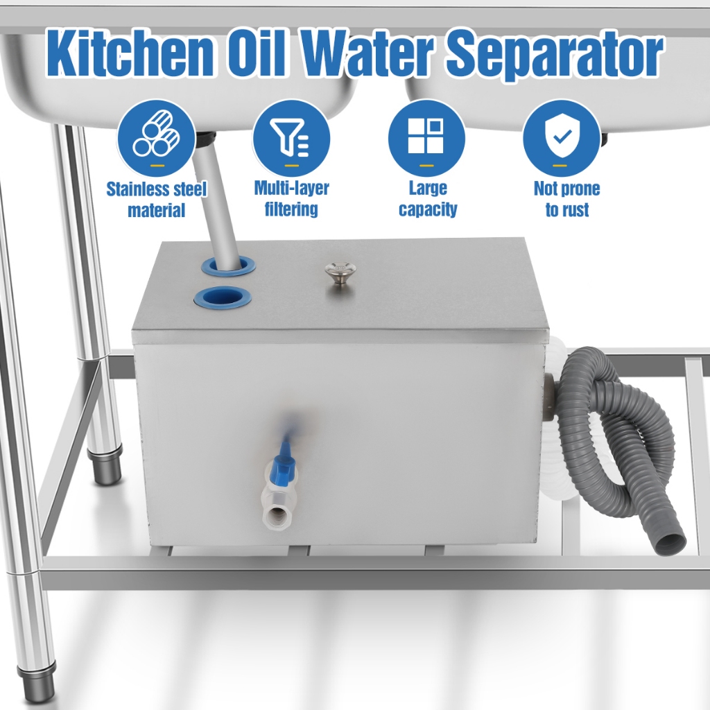 Grease Trap 304stainless Steel 8 Lbs 5gpm Gallons Per Minute Grease Trap Stainless Steel Grease