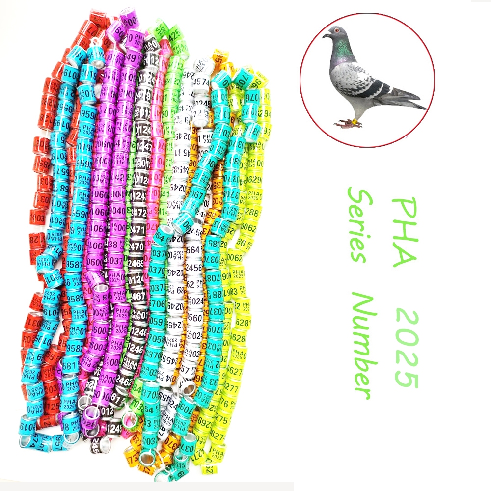 thumbnail image 2 of Pigeon Rings 8mm 100Pcs Aluminum Pigeon Leg Rings - 2025 Multicolor Bird Identification Bands Anillos Para Palomas 2024 2 of 13